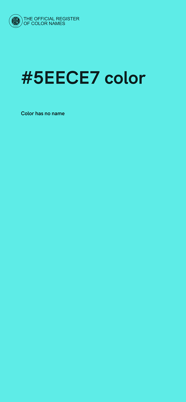 #5EECE7 color image