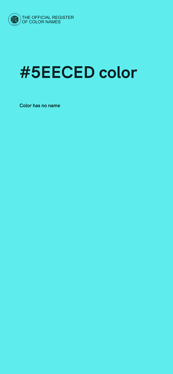 #5EECED color image