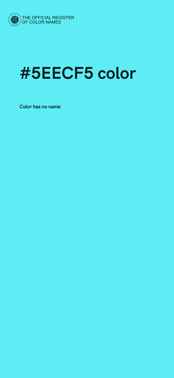 #5EECF5 color image