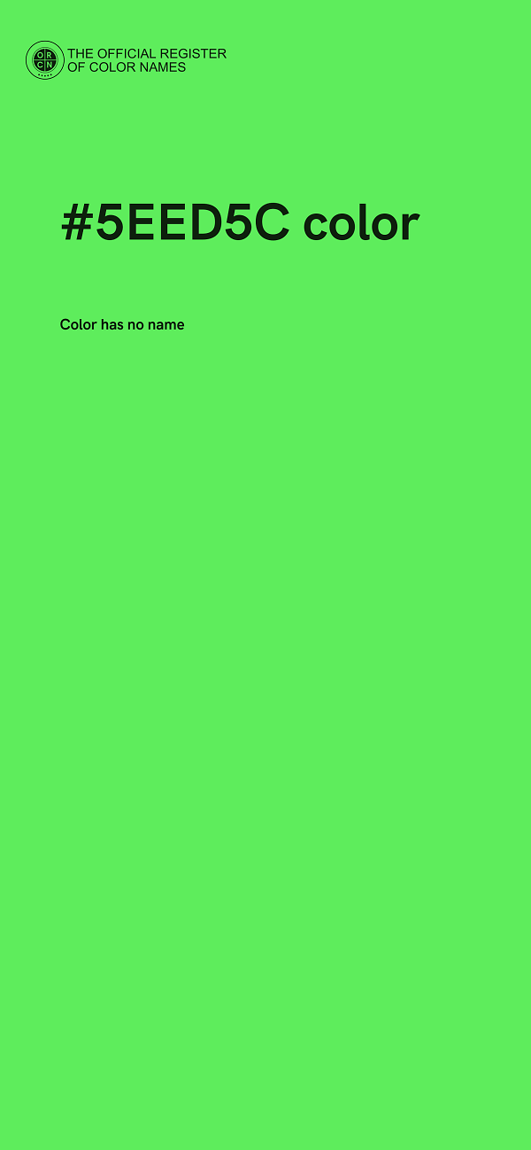 #5EED5C color image