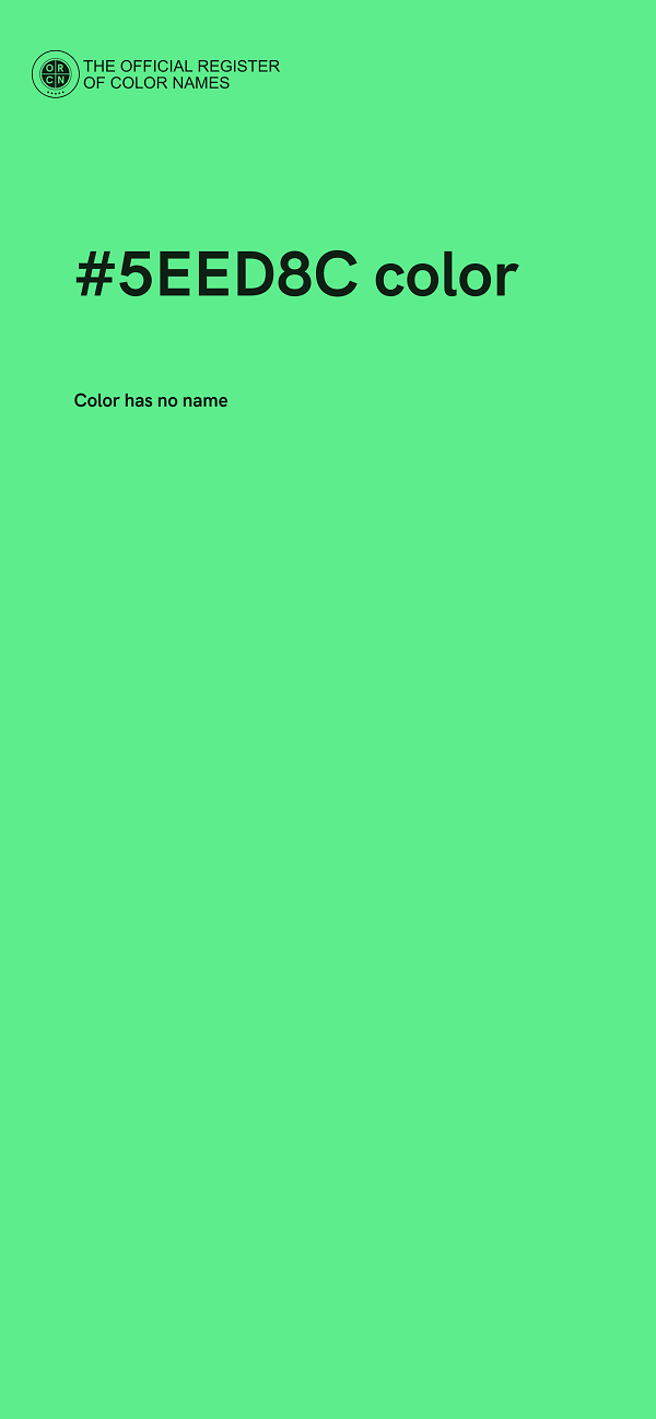 #5EED8C color image