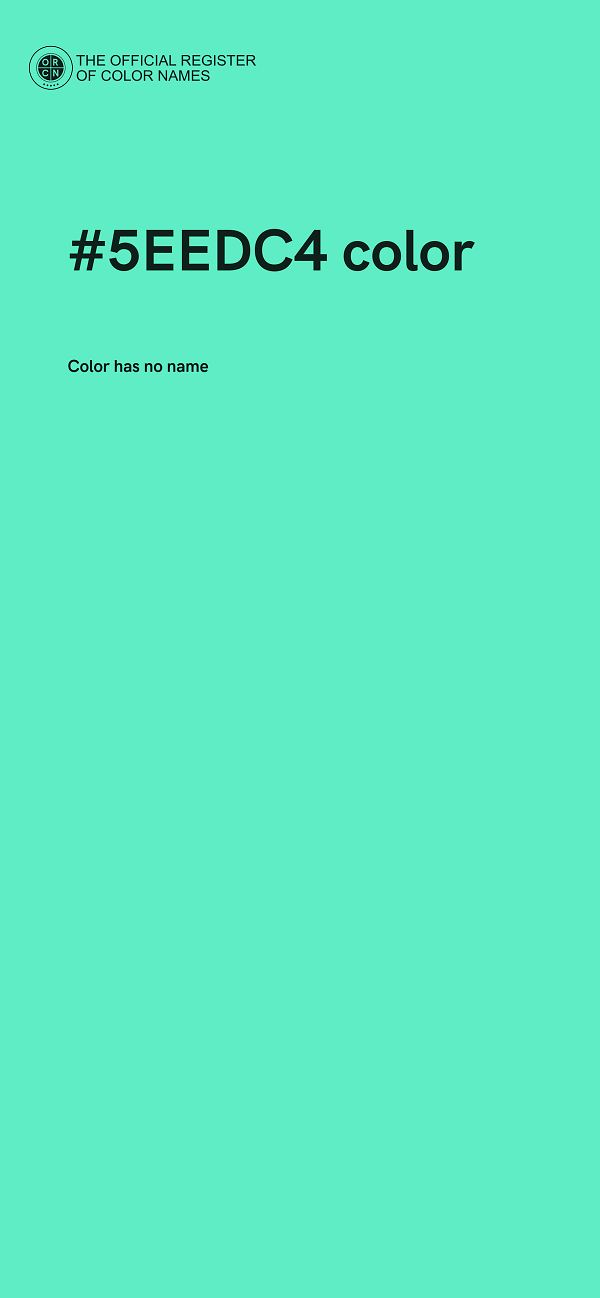 #5EEDC4 color image