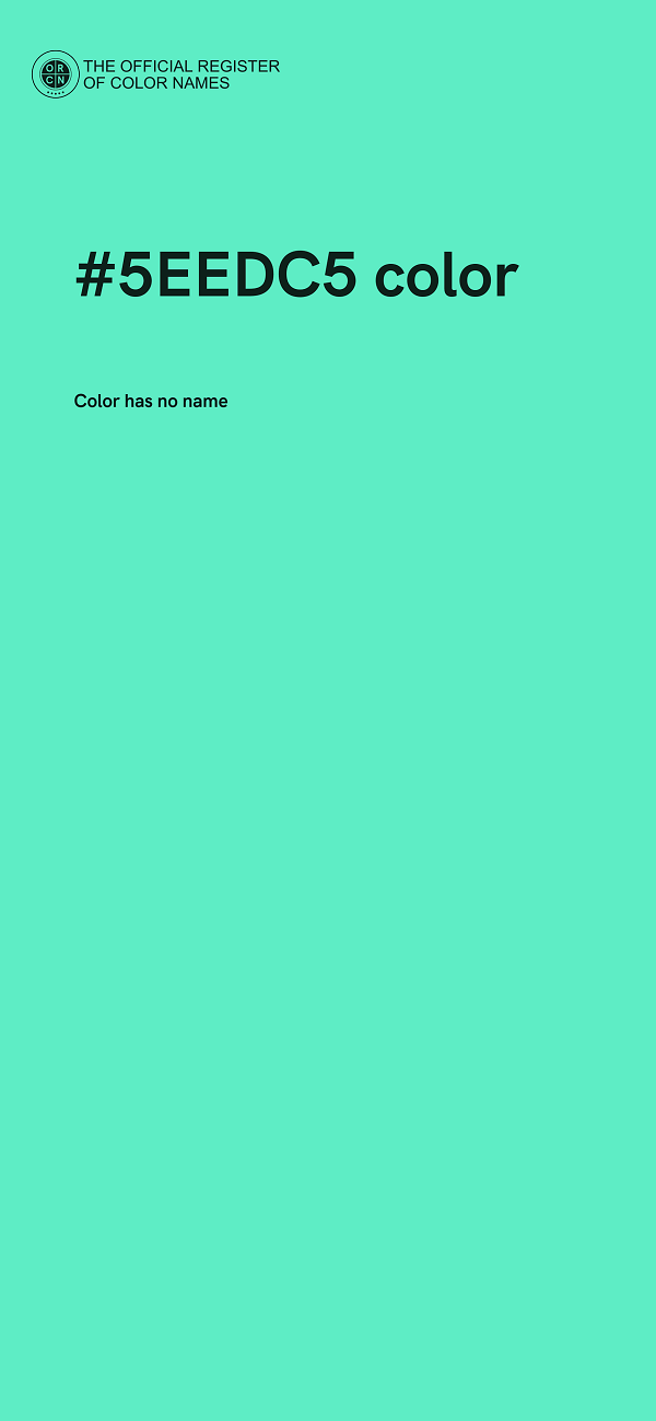 #5EEDC5 color image