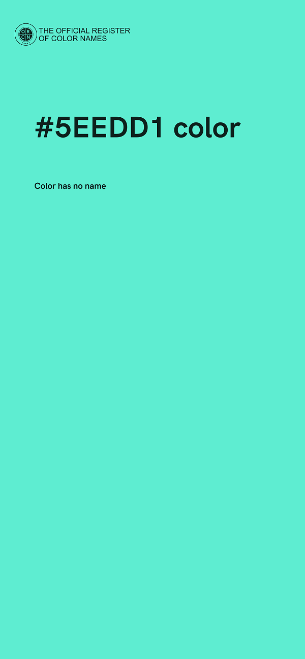 #5EEDD1 color image