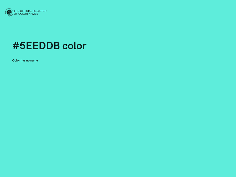 #5EEDDB color image