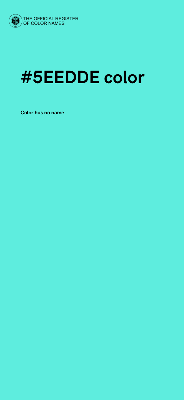 #5EEDDE color image