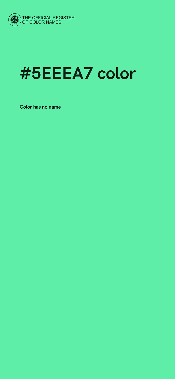 #5EEEA7 color image