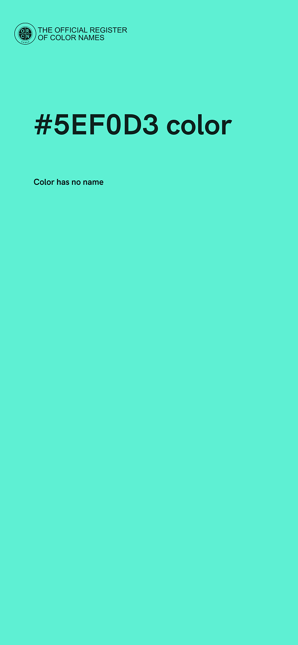 #5EF0D3 color image