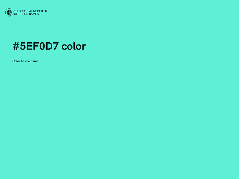 #5EF0D7 color image