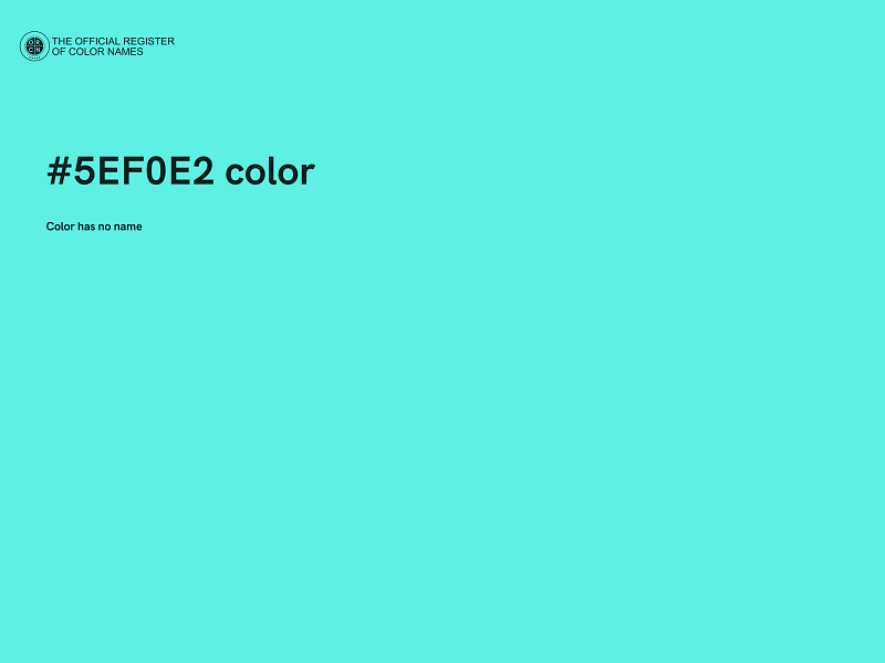 #5EF0E2 color image