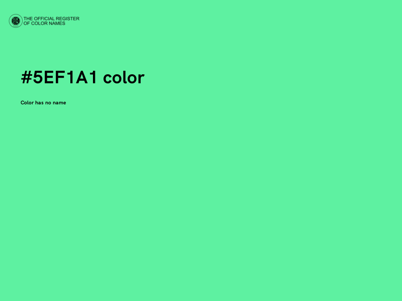 #5EF1A1 color image
