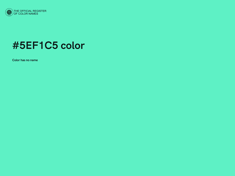 #5EF1C5 color image