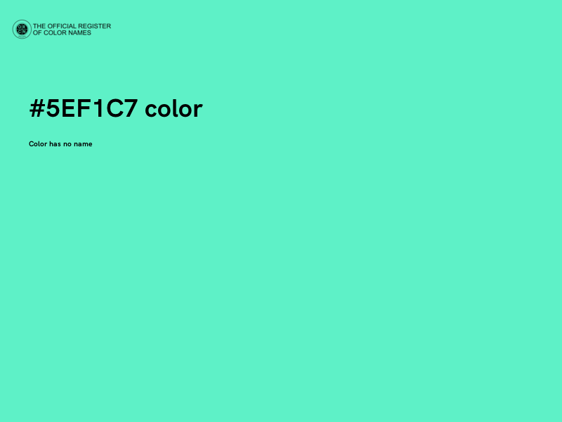 #5EF1C7 color image