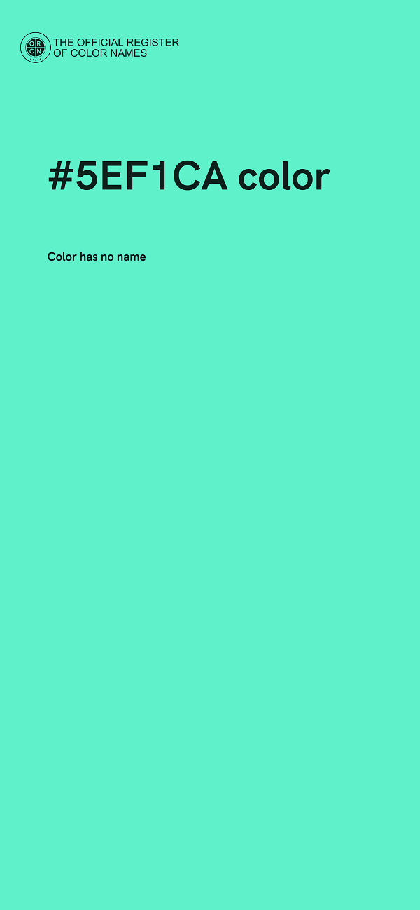 #5EF1CA color image