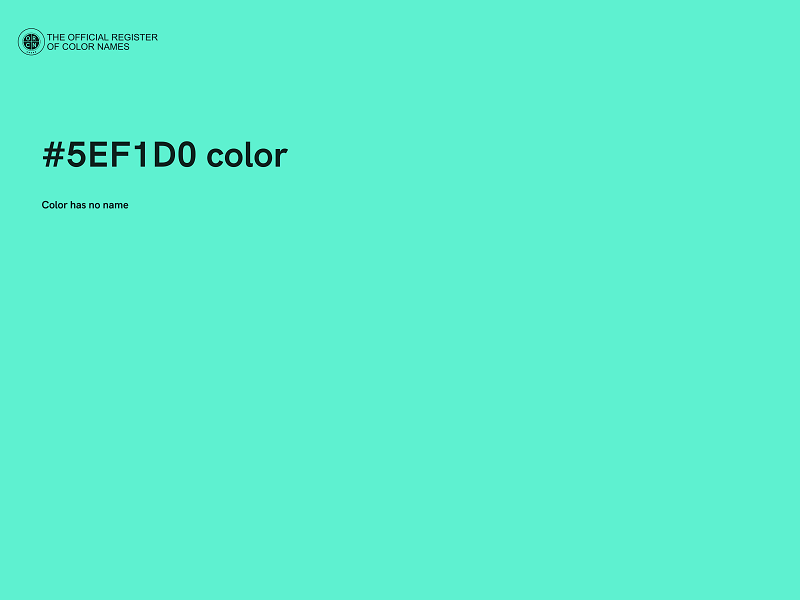 #5EF1D0 color image