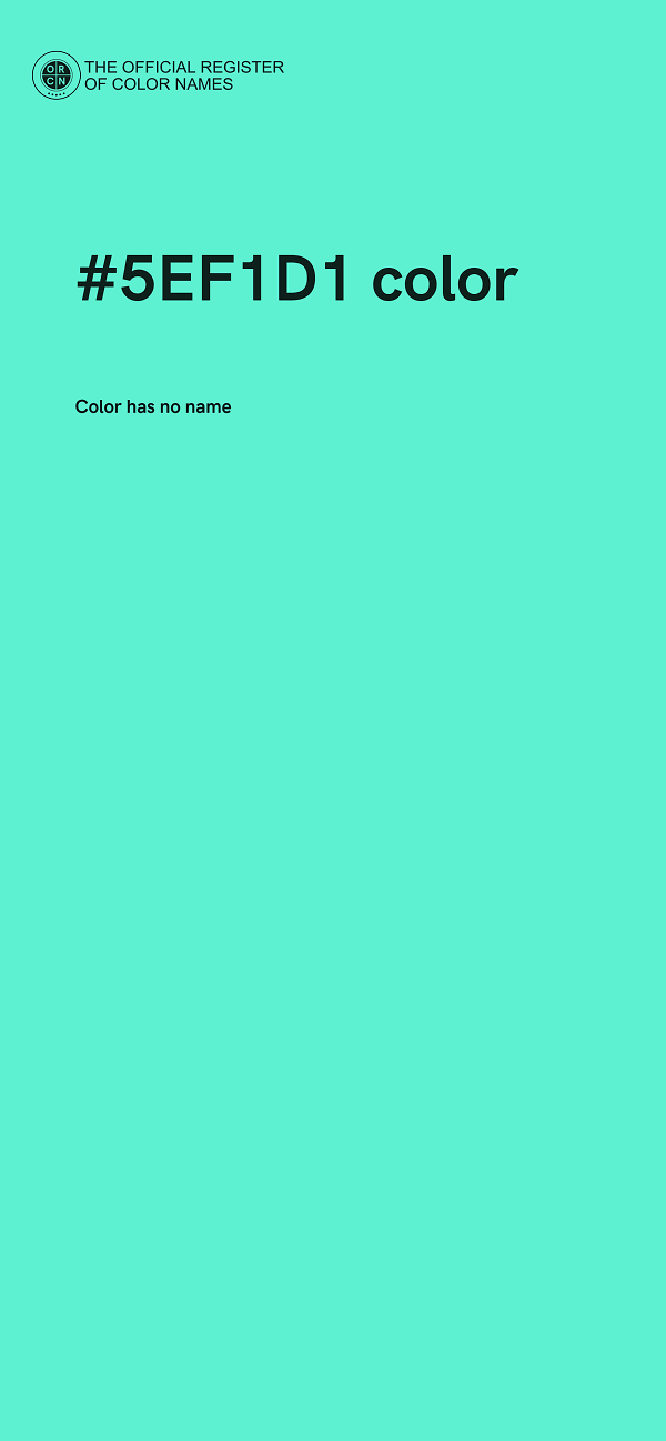 #5EF1D1 color image