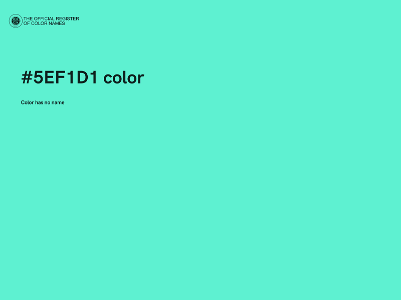 #5EF1D1 color image
