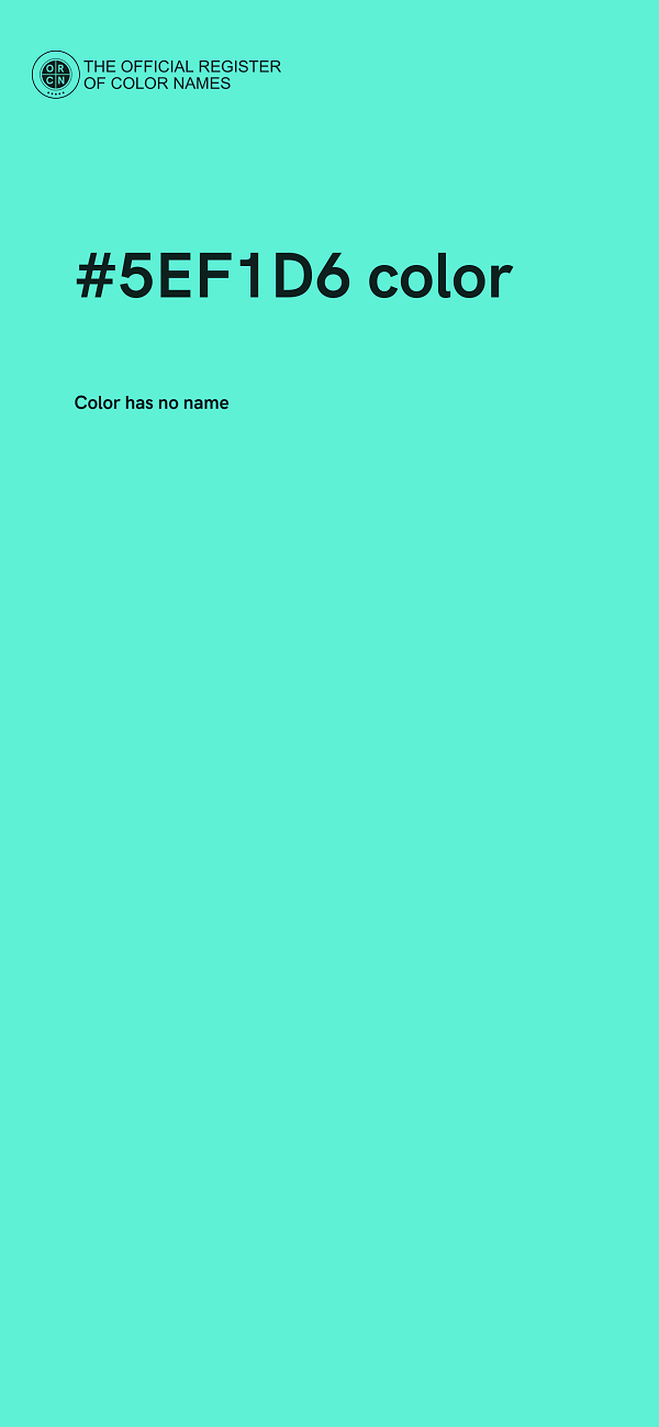 #5EF1D6 color image