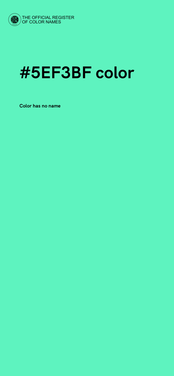 #5EF3BF color image