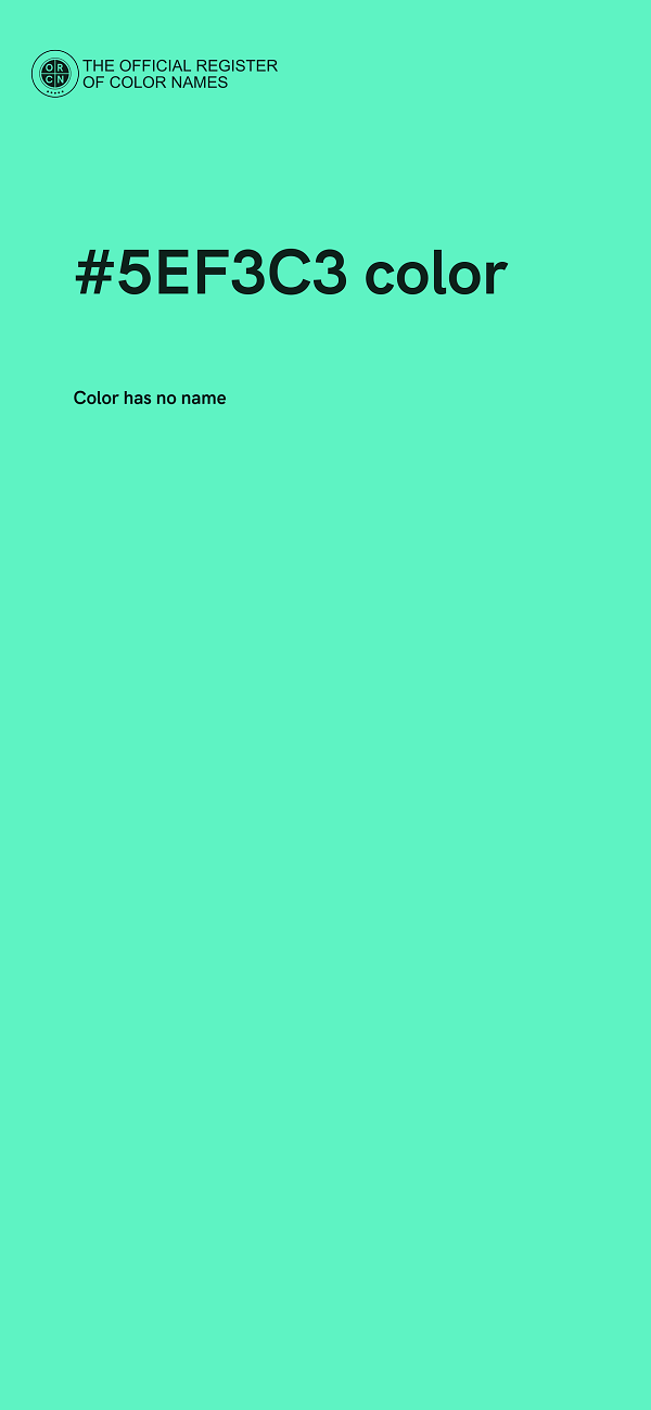 #5EF3C3 color image