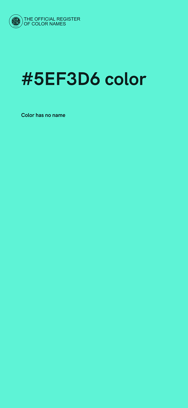 #5EF3D6 color image