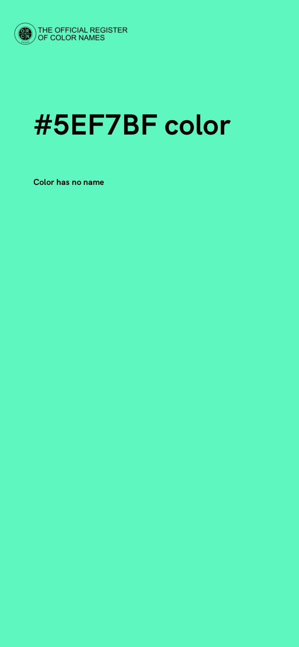 #5EF7BF color image