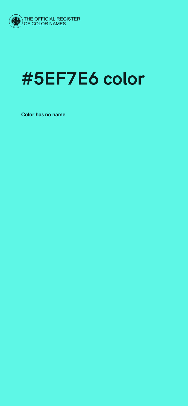 #5EF7E6 color image