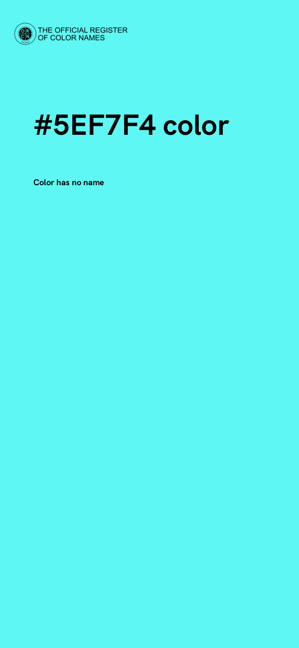 #5EF7F4 color image