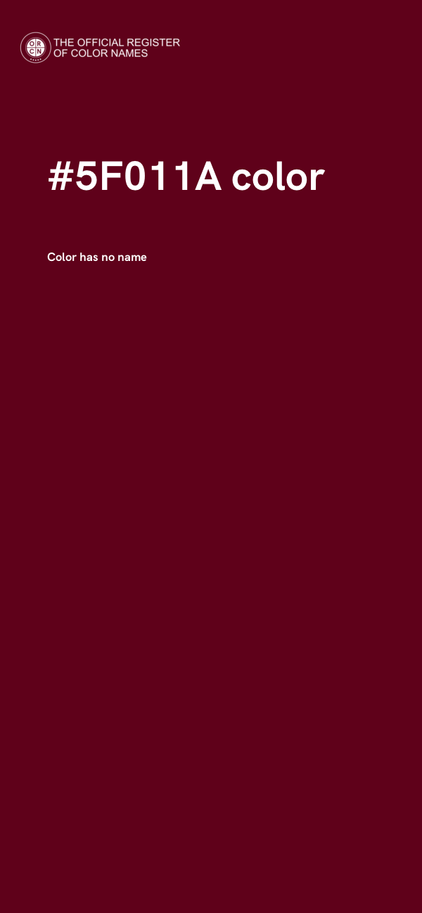 #5F011A color image