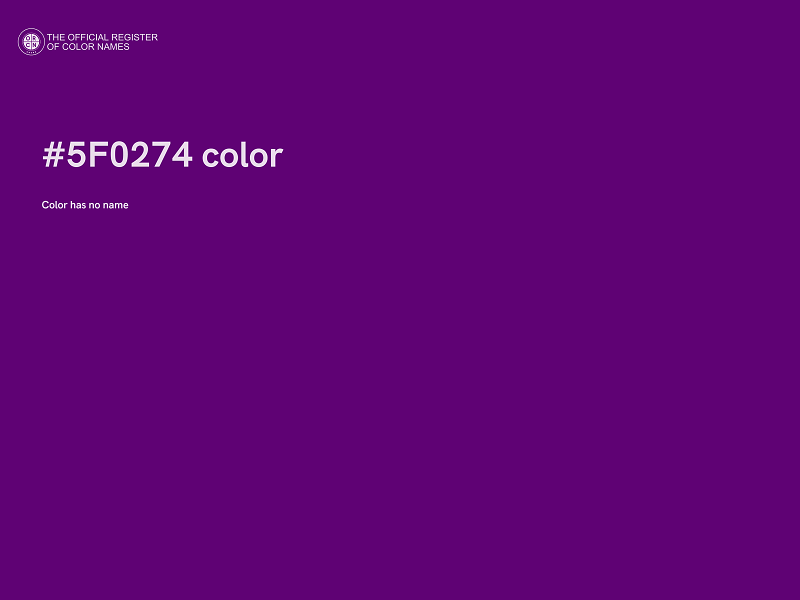 #5F0274 color image