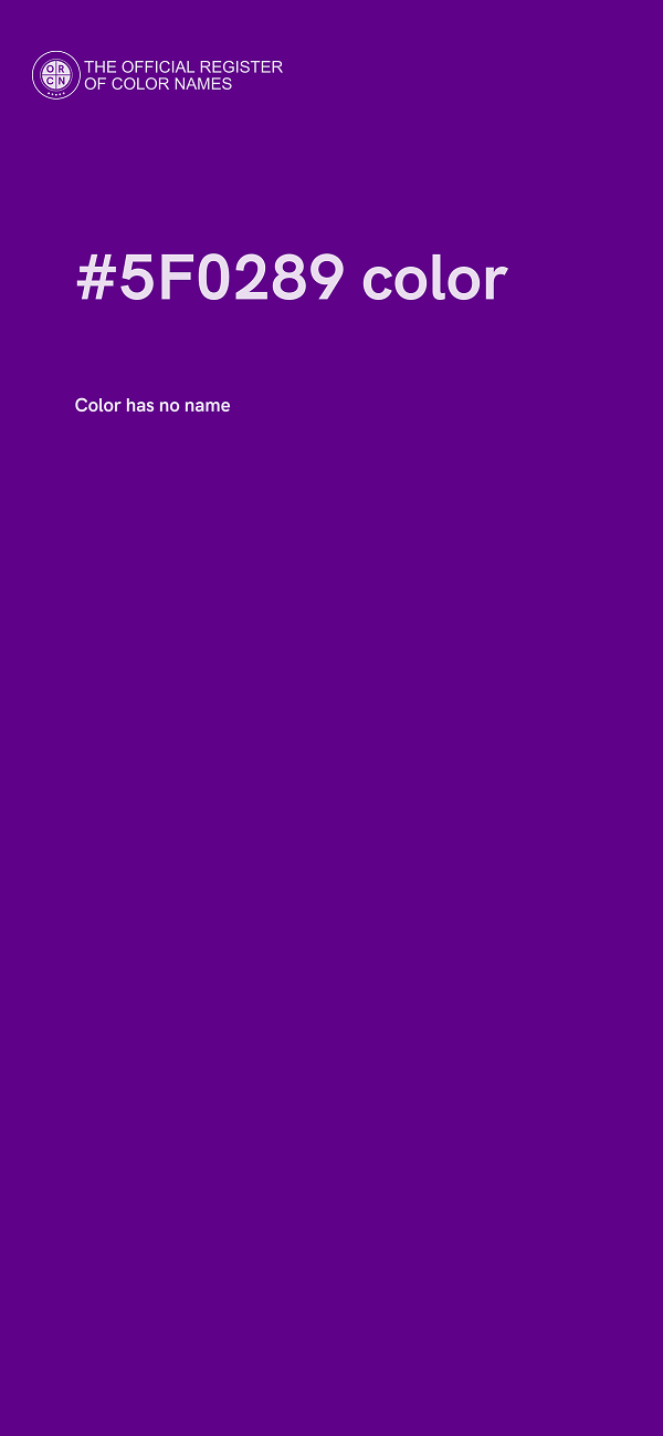 #5F0289 color image