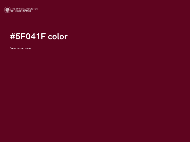 #5F041F color image