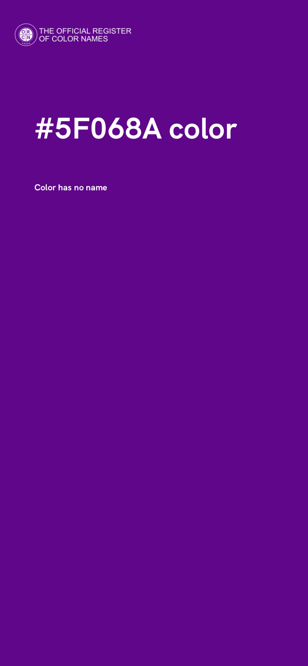 #5F068A color image
