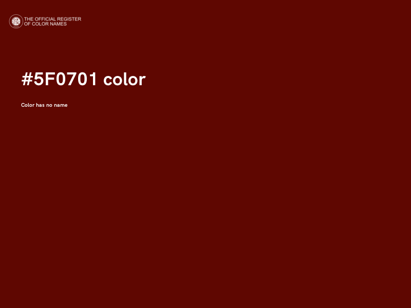 #5F0701 color image