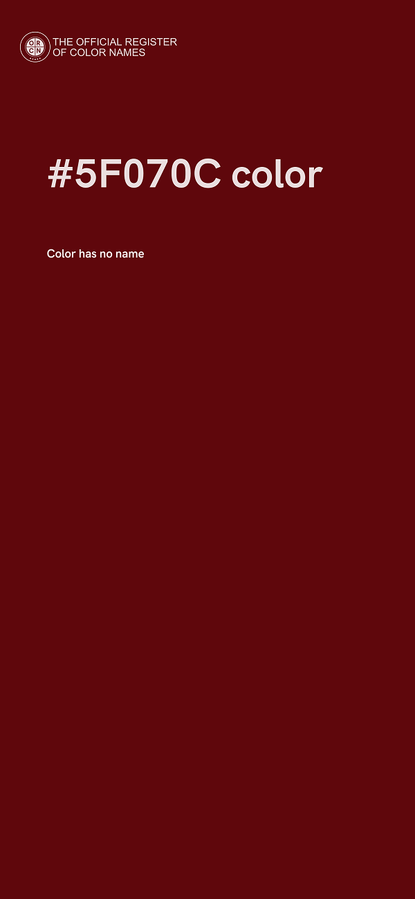 #5F070C color image