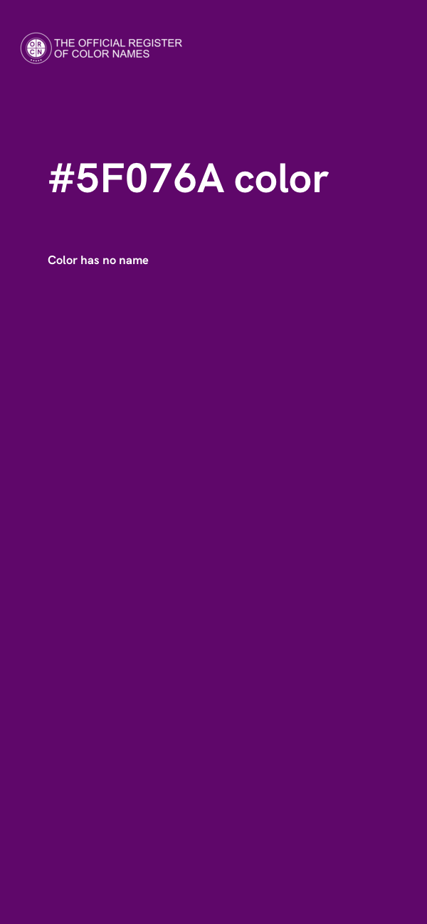 #5F076A color image