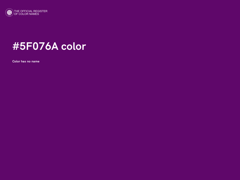 #5F076A color image