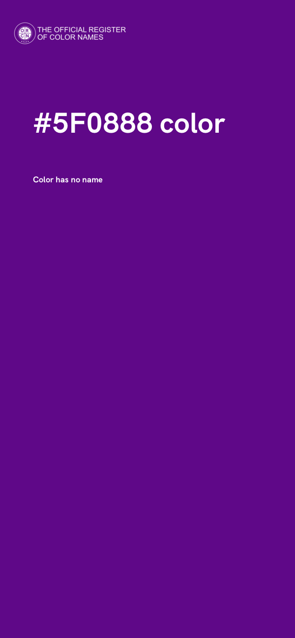#5F0888 color image