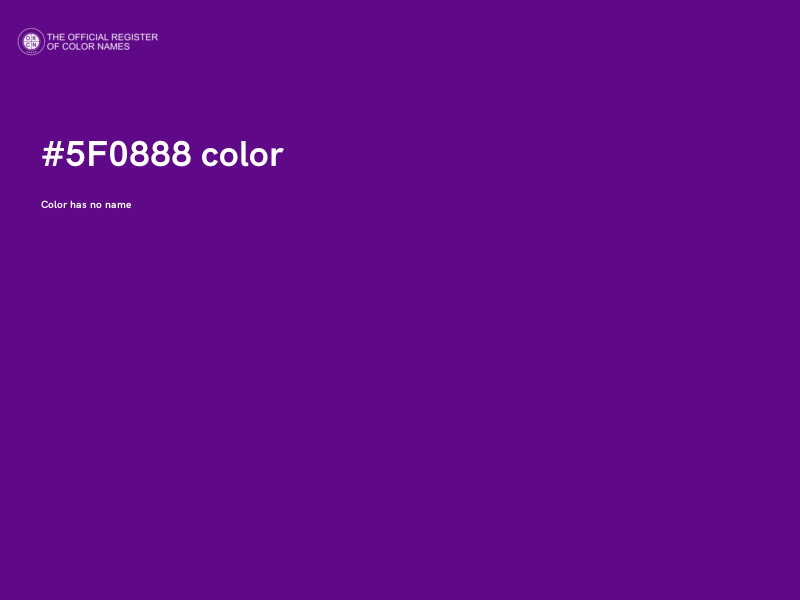 #5F0888 color image