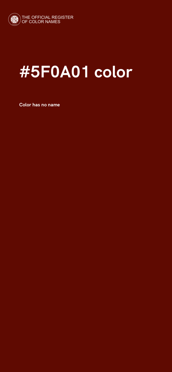 #5F0A01 color image