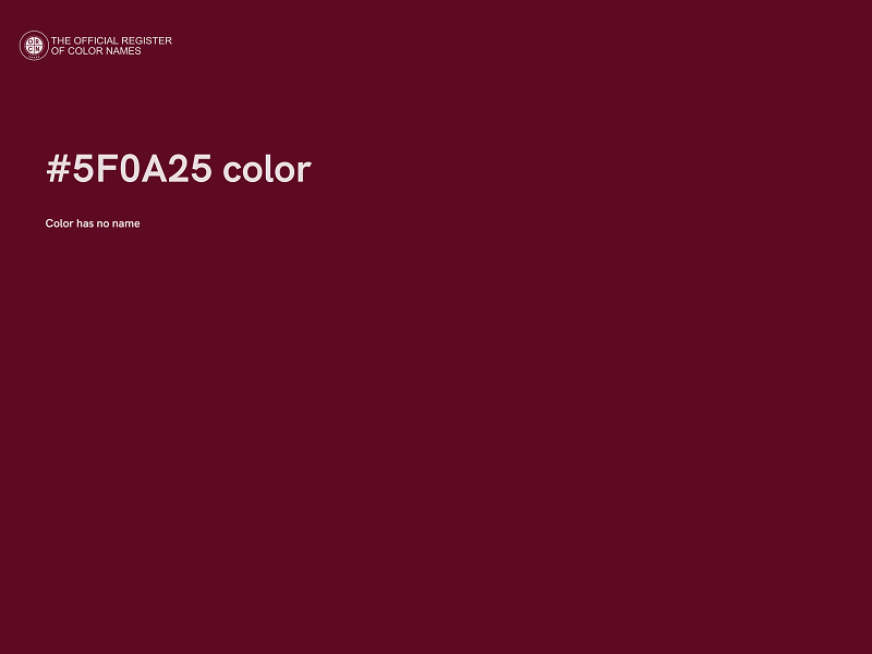 #5F0A25 color image