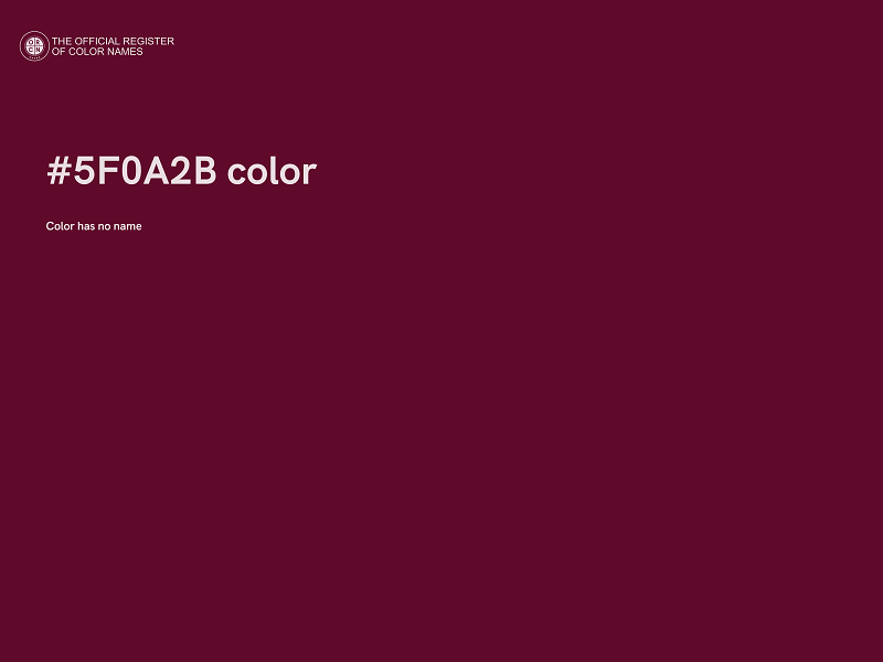 #5F0A2B color image