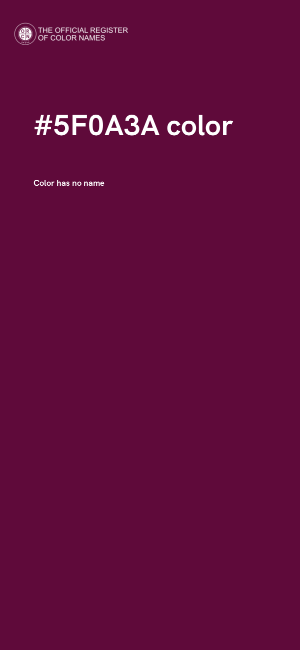 #5F0A3A color image