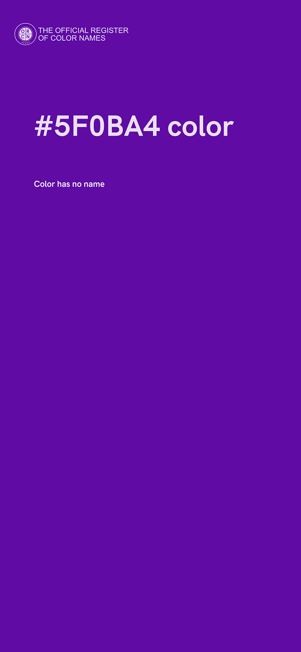 #5F0BA4 color image