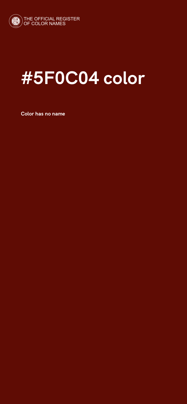 #5F0C04 color image