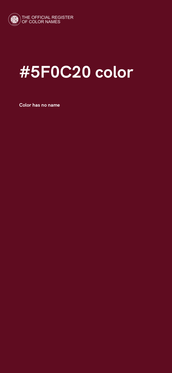#5F0C20 color image