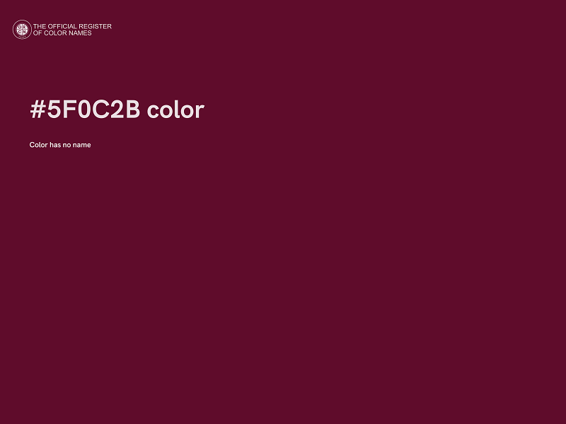 #5F0C2B color image