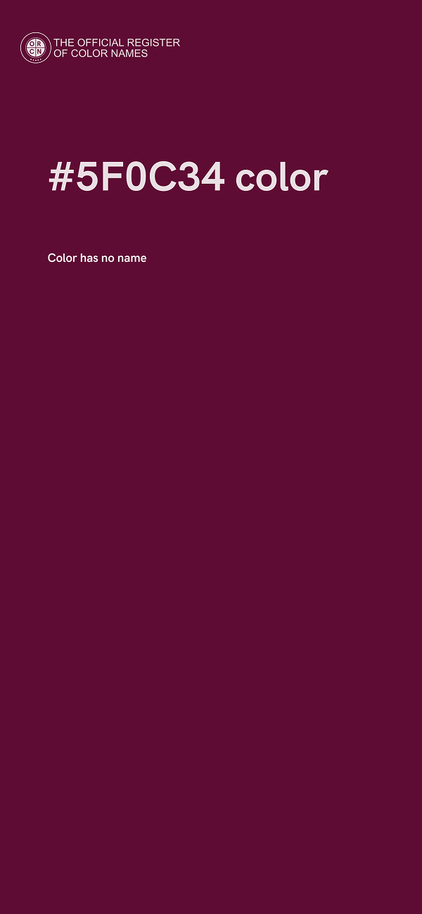 #5F0C34 color image