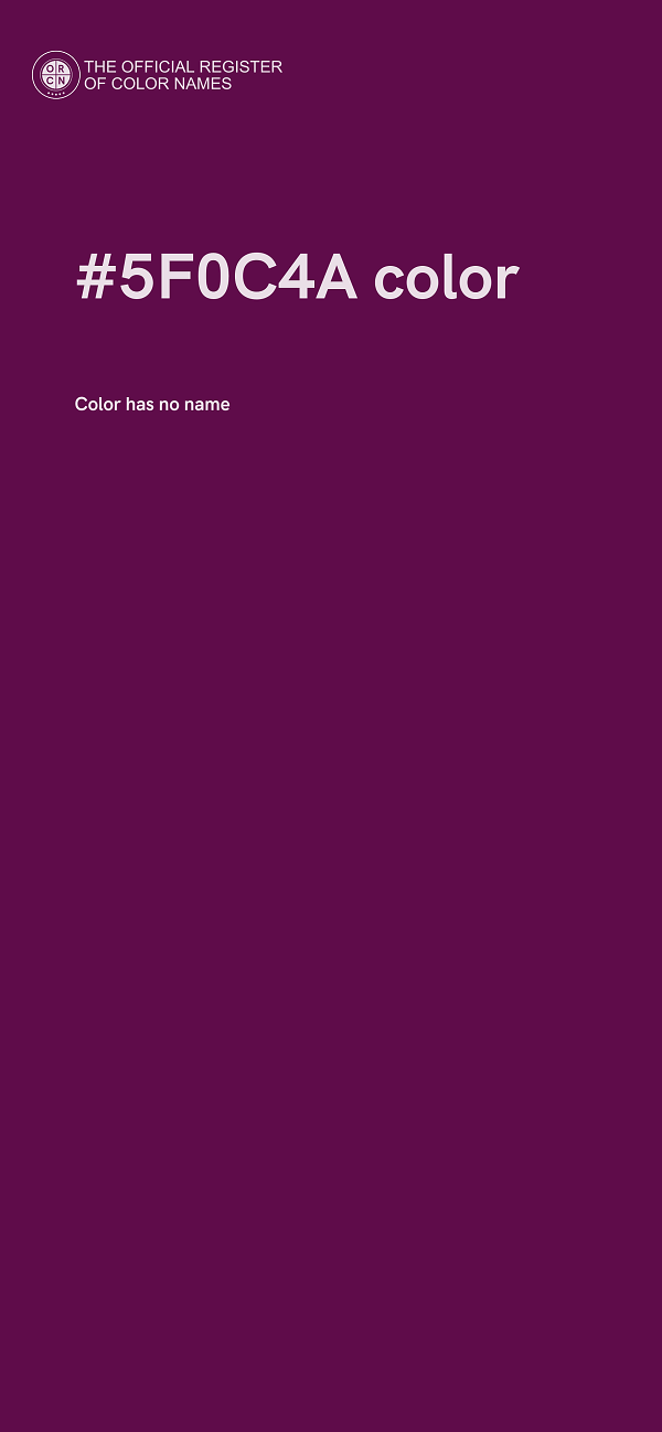 #5F0C4A color image