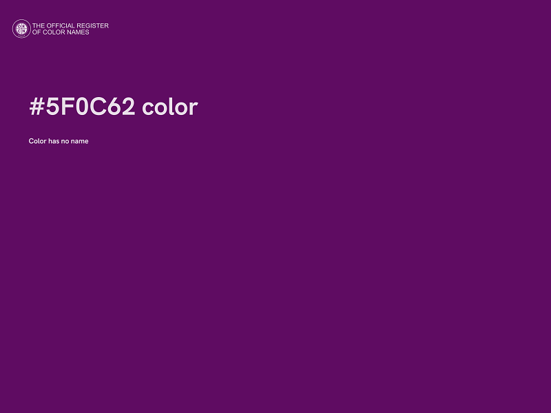 #5F0C62 color image